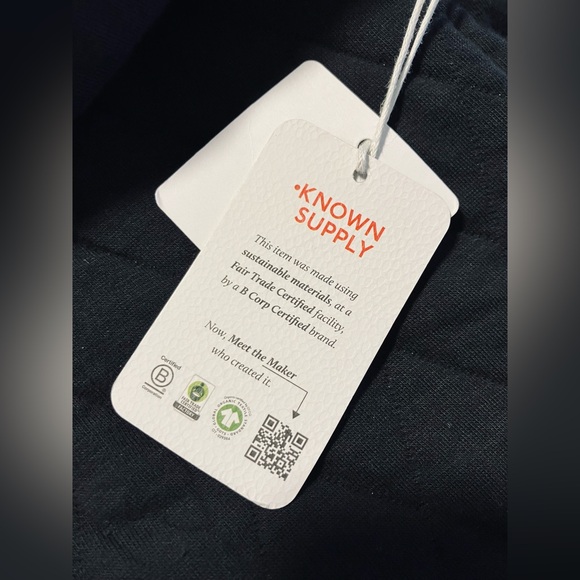 NWT Known Supply Elderberry Quilted Jacket Black Fudge Organic Cotton Fair Trade - Picture 8 of 9